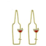 Ականջօղեր Շիշ և Կոկտեյլի Գավաթ Ոսկեգույն