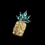 Pin Pineapple with Yellow and Green Stones