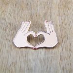 Pin Heart by Hands