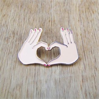 Pin Heart by Hands