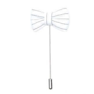 Pin Bow Tie White Striped
