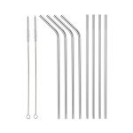 Straws Metallic with 2 Purifiers 8 Pcs./Pack