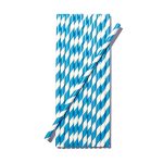 Թղթյա Ձողիկներ Սպիտակ/Կապույտ Զոլավոր 250 Հտ./Տուփ.