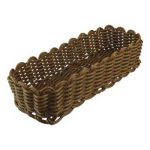 Bread Basket Rectangular Brown 6x26.5x10cm