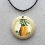 Necklace Pineapple Natural Wood